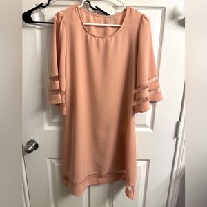 Medium pink flowy women’s dress
